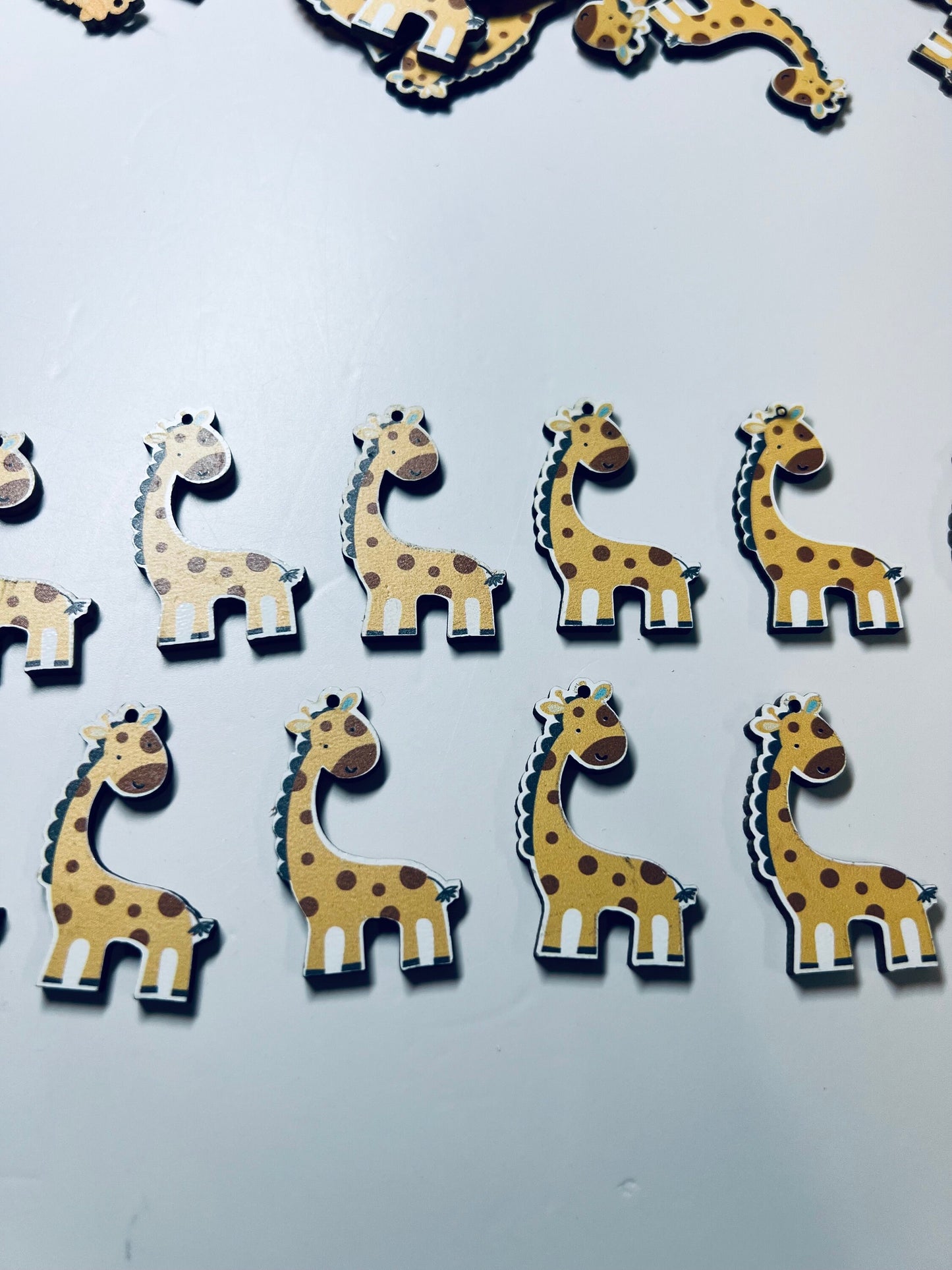 Giraffe Trinkets-Wood Giraffe Object-Wood Giraffe Trinkets-Zoo Trinkets Mini Objects for Speech Therapy