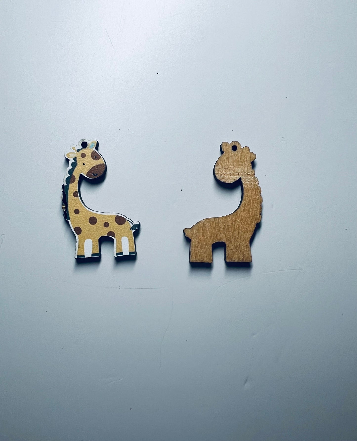 Giraffe Trinkets-Wood Giraffe Object-Wood Giraffe Trinkets-Zoo Trinkets Mini Objects for Speech Therapy