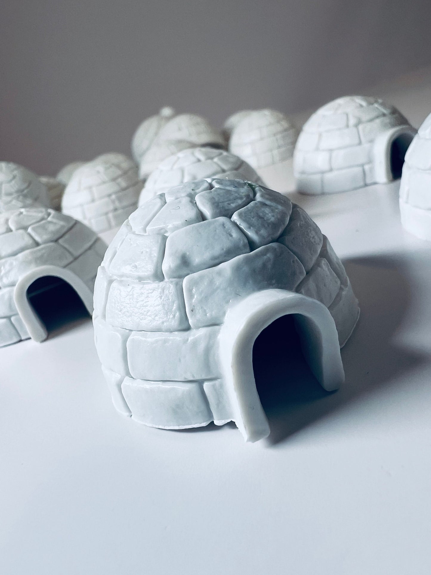 Objeto IGLOO en miniatura Terapia del habla Mini objetos Alfabeto Baratijas Objetos sonoros para vocales-Objetos sonoros Montessori-Miniaturas de casa de muñecas