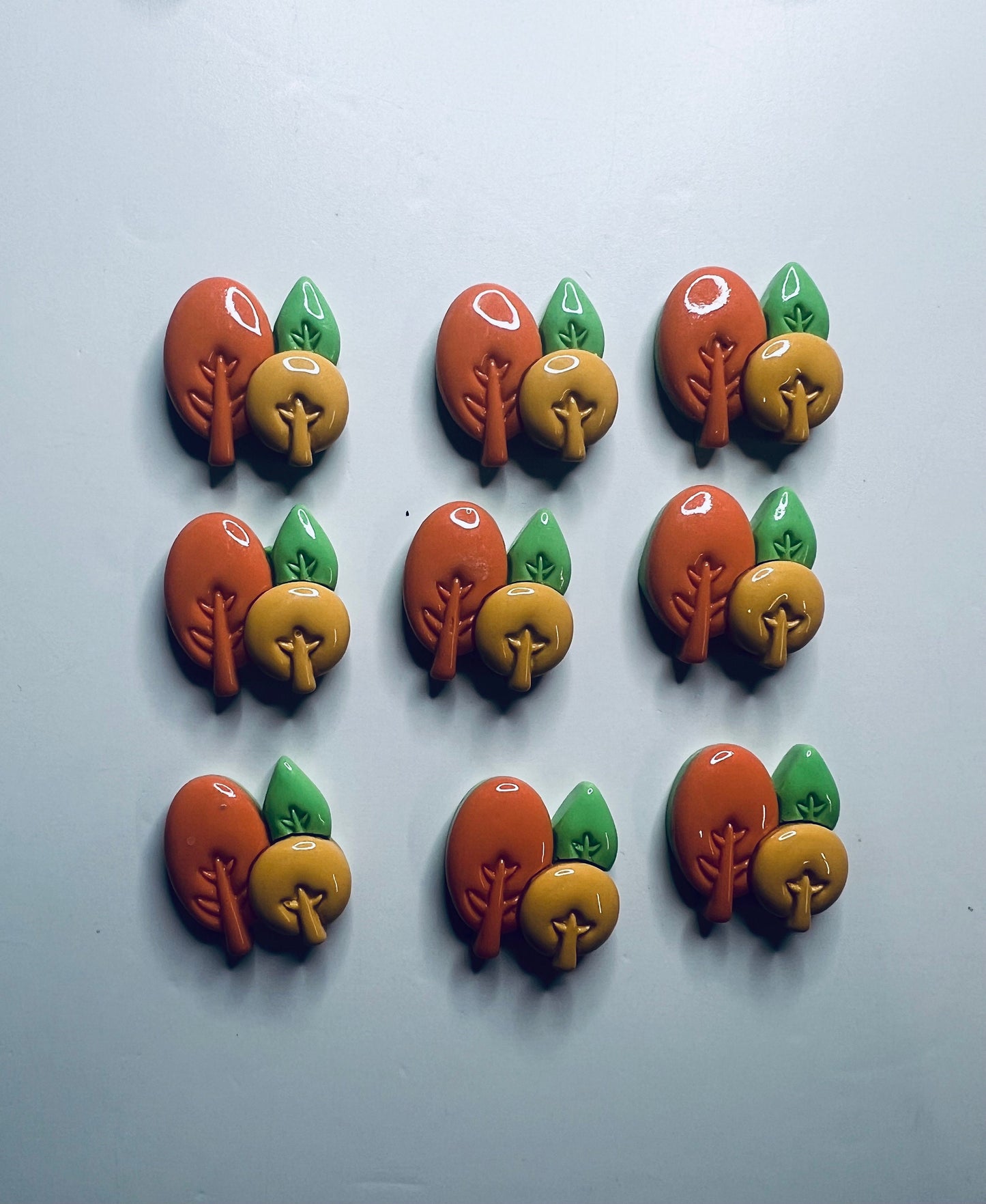 Miniature TREE Trinkets - Fall Theme Mini Objects for Speech Therapy- Resin Tree Cabochon - Fall Tree Doodads - Embellishments - Trinkets