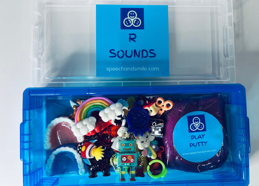 Kit d'objets sonores R avec modèle de bouche-Mini objets R pour l'orthophonie-