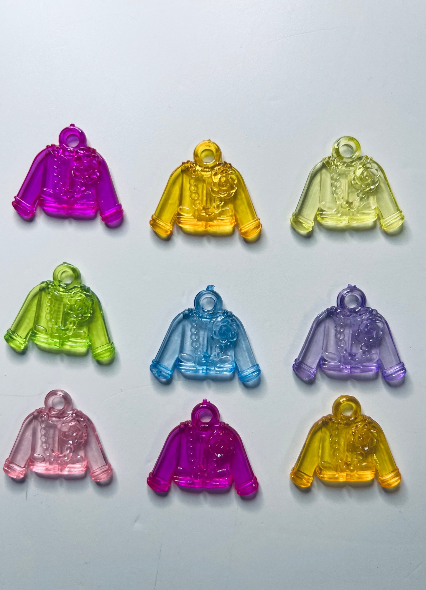 Miniature Sweater Coat Trinkets-Clothing Theme Mini Objects for Speech Therapy-Doodads-Acrylic Sweater Charm