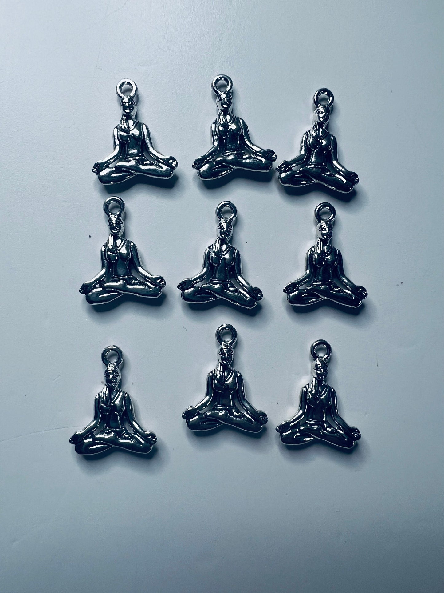 Miniatura YOGA Encanto-Antique Tibetano Plata Yoga Chica Encanto-Plata Yoga Chica Encantos-Yoga Practicante Encanto-Baratijas-Alfabeto Objeto para Y