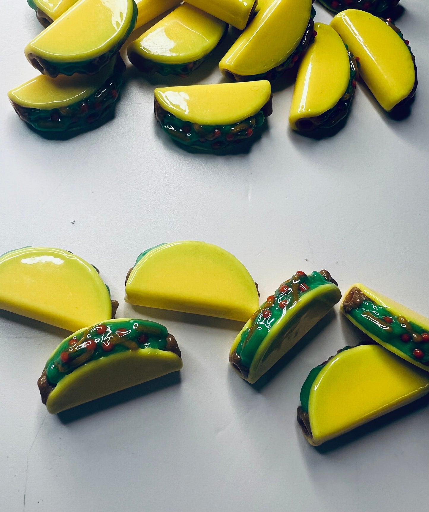 Miniature Taco Trinket Montessori Objets linguistiques Bibelots alimentaires Doodads Mini Objets pour l’orthophonie Dollhouse Food Miniature