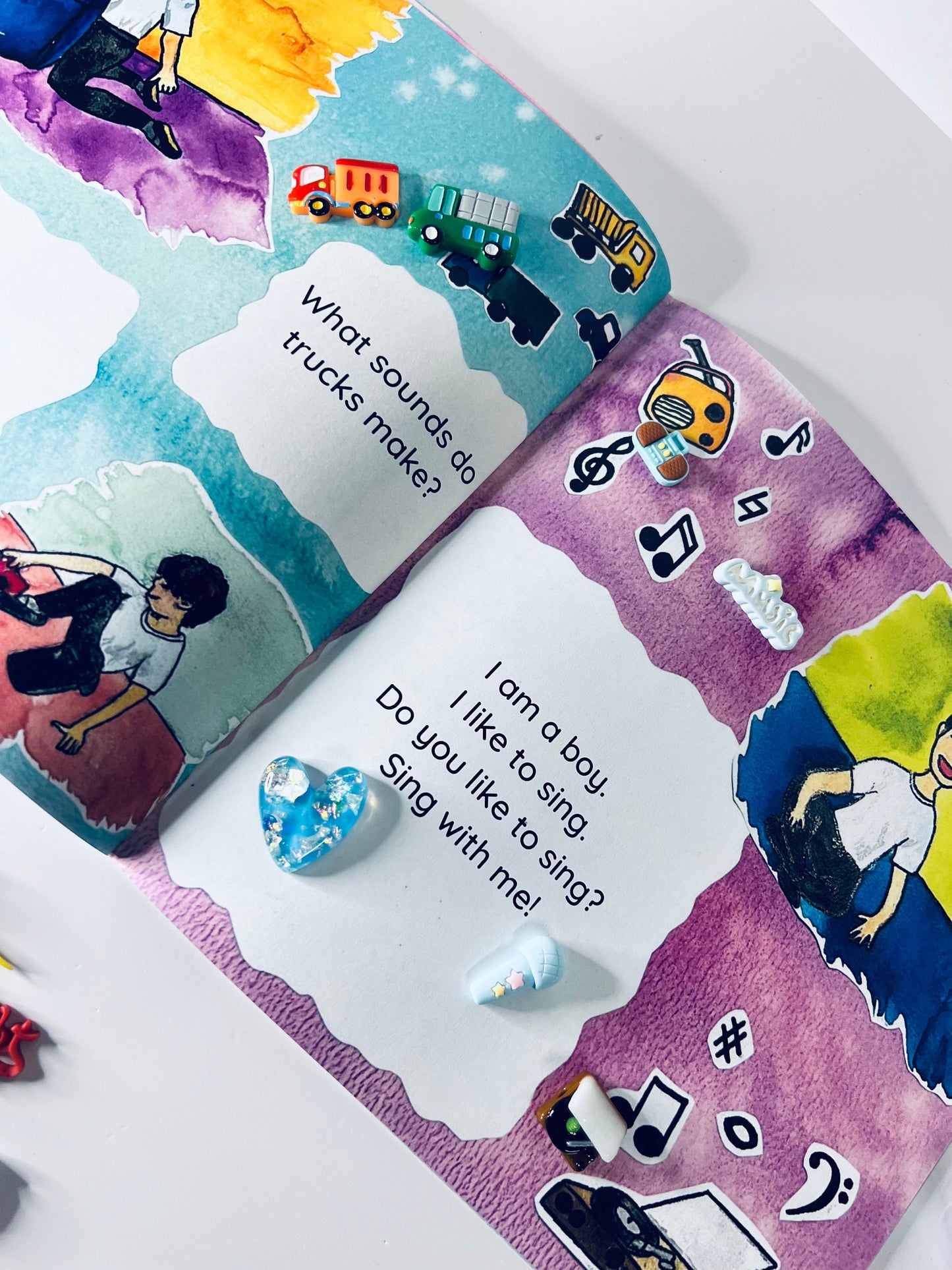 Kit de cuentos - Libro inclusivo con objetos de cuento - Libro sobre ser amable y respetuoso con las diferencias - Libro de neurodiversidad - Los niños también bailan