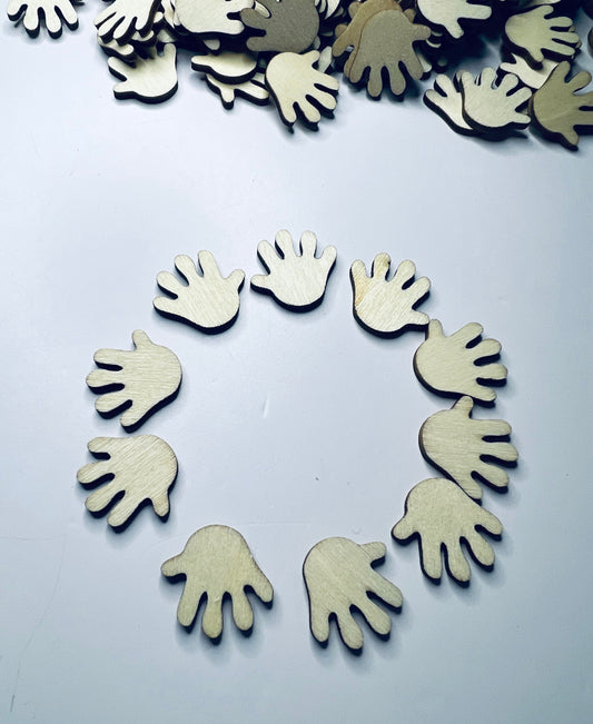 Wood Cut Hands-Miniature Hands to make a World-Trinkets-Doodads-Miniature Objects-Wood Cut Objects