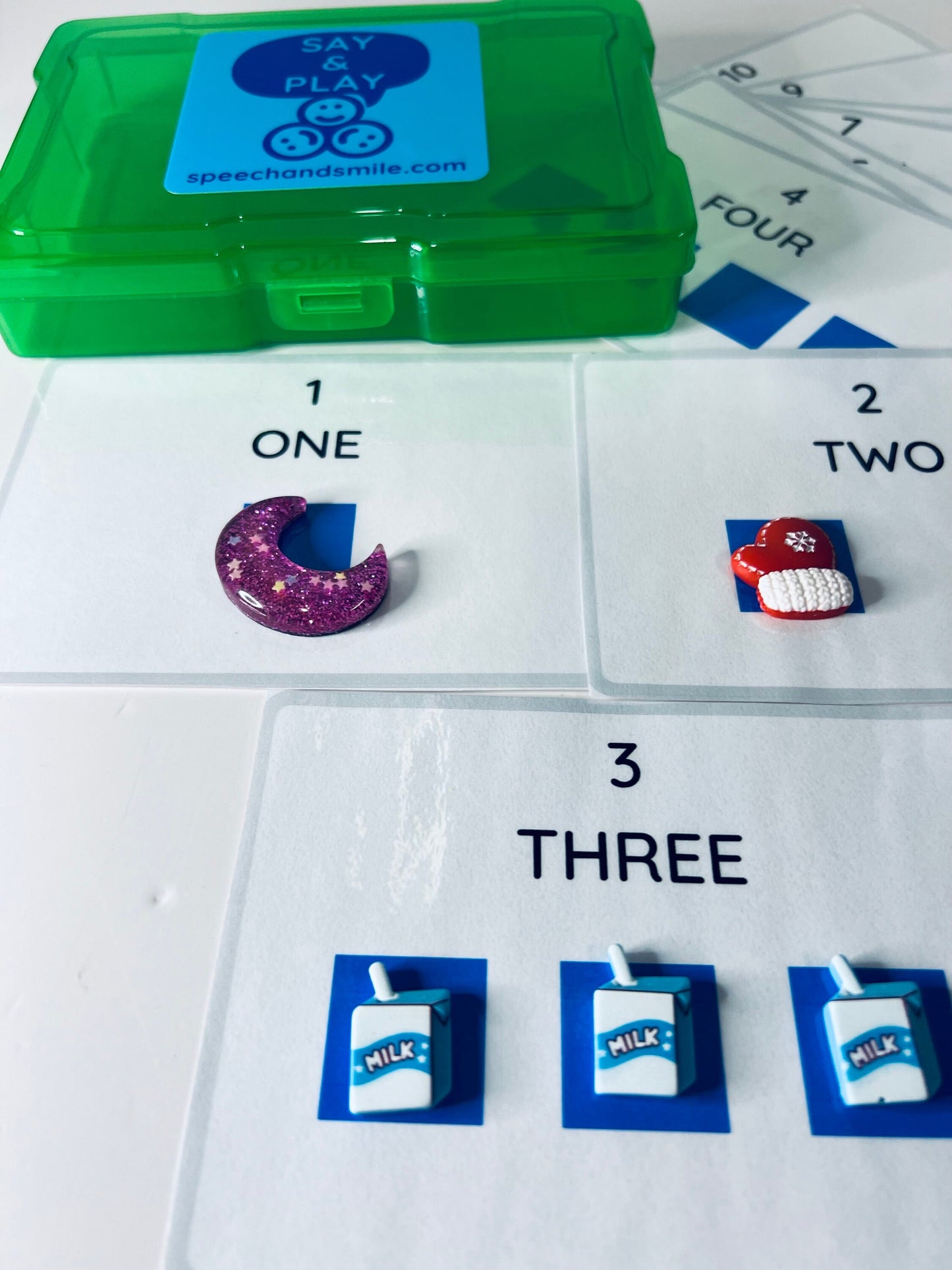 1–10 Counting Task Box with Mini Objects-Preschool Counting Activity Box-Language Concepts Box-Speech Therapy Mini Objects