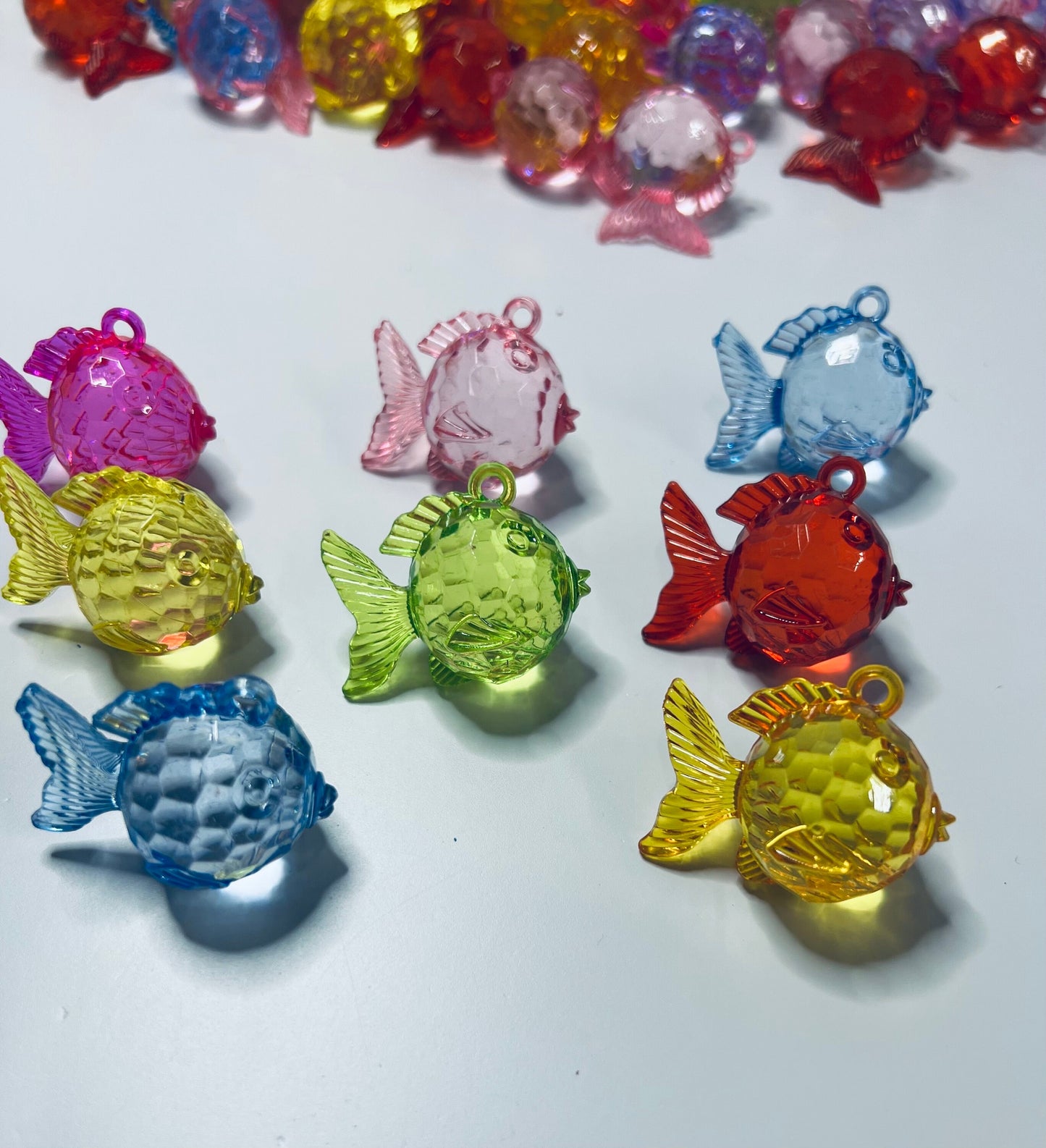 Colorful Goldfish Trinkets - Fish Mini Objects Speech Therapy - Acrylic Fish Trinkets - Ocean Trinkets - Doodads - Miniature Goldfish