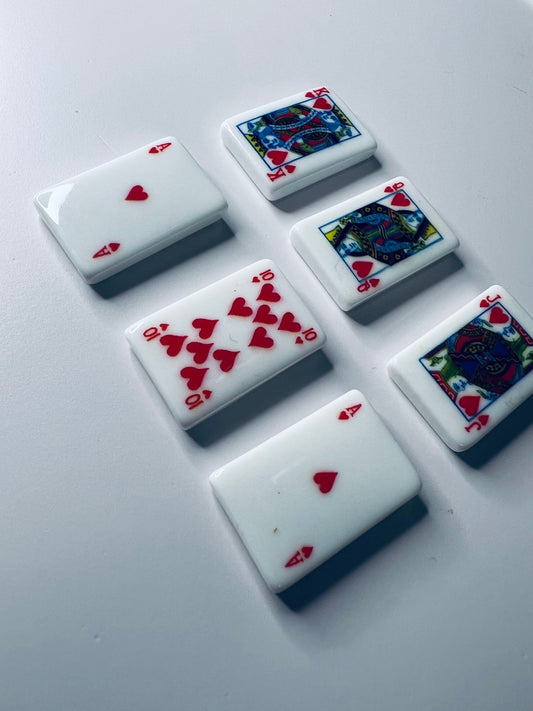 Miniature PLAYING CARD Object - Deck of Cards Trinkets - Miniature Joker Ace Hearts King Cards - Playing Cards Trinkets - Resin Playing Card