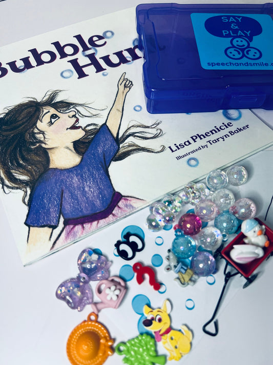 Bubble Hunt Book and Story Kit-Speech Therapy Mini Objects-Fine Motor Activity-Book About Bubbles-Book for Speech Therapy