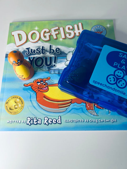 Story Kit for Dogfish Just be You Book - Arctic Ocean Book- Ocean Miniature Objects - Mini Objects for Speech Therapy