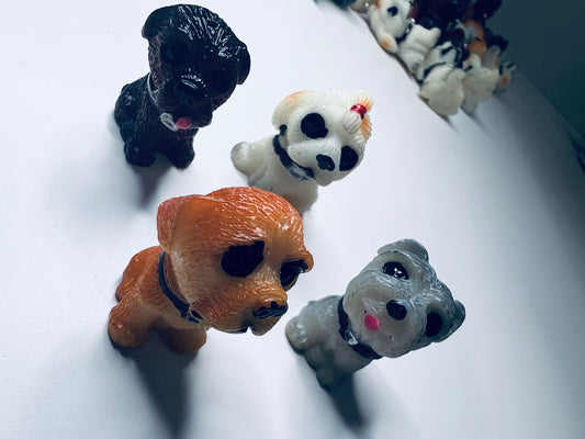 Baratija de perro en miniatura - Mini objetos para mascotas 3D Terapia del habla - Perro en miniatura de casa de muñecas - Baratijas - Doodads - Mini objetos - Perros ojos grandes