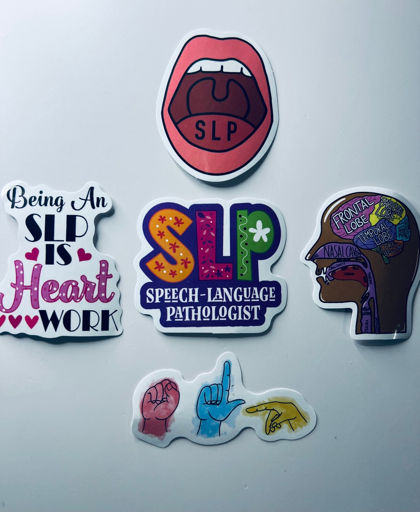 SLP Sticker bundle 5 Autocollants d’orthophonie pour ordinateur portable Autocollants de bouteille Stanley - Autocollants Speechie