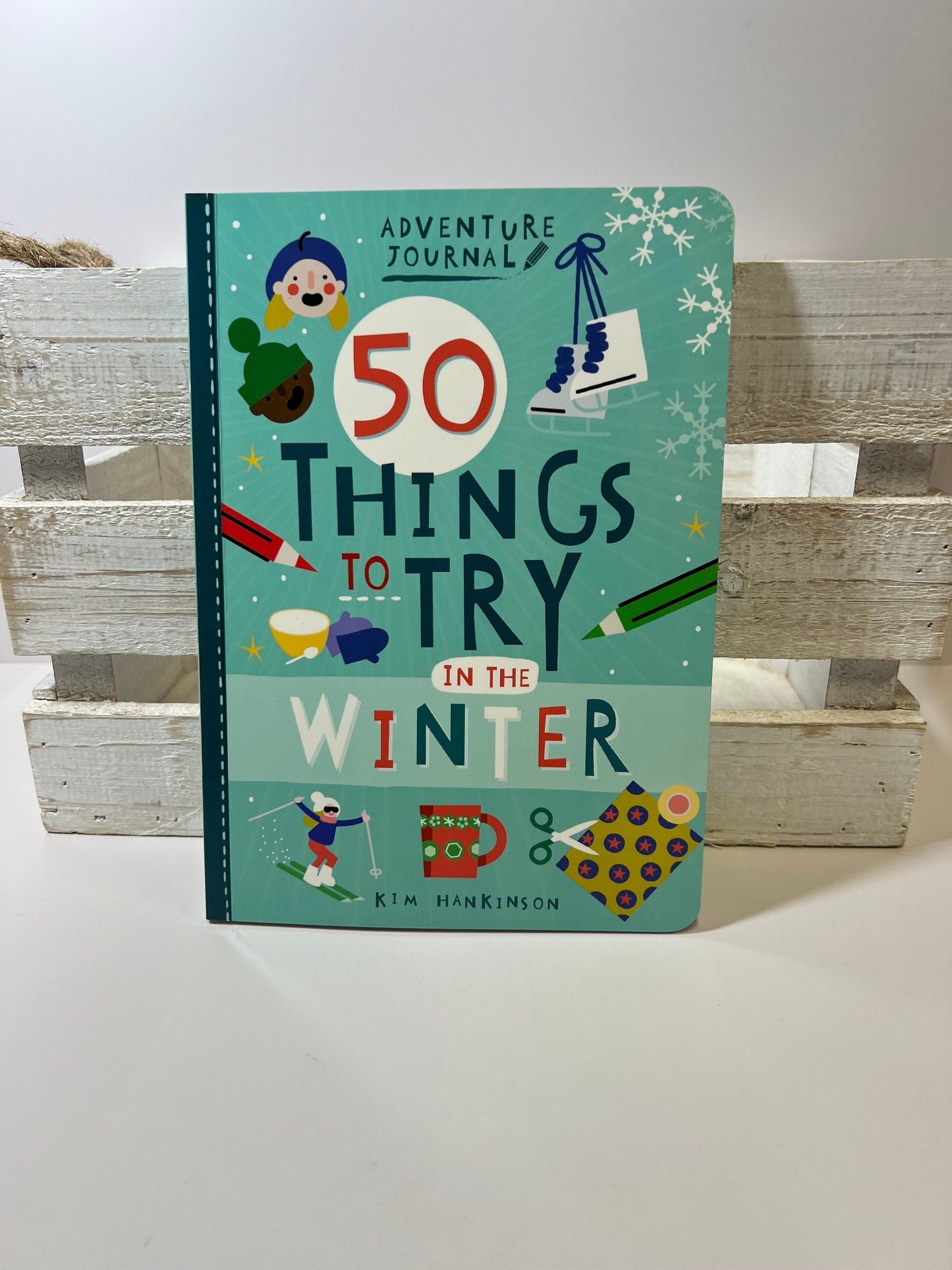 Diario de aventuras: 50 cosas para probar en el invierno-Diario para niños-Libro de escritura para niños-Libro de invierno para niños para el aprendizaje de logopedia
