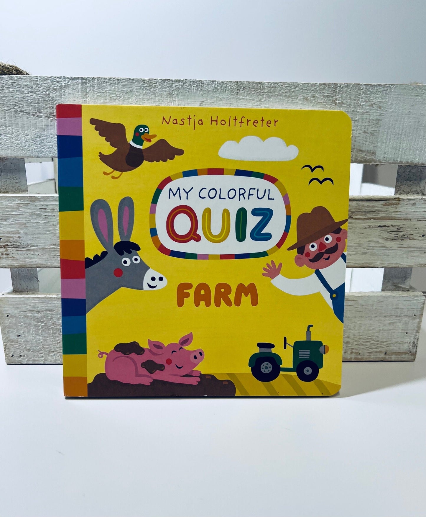 Livre pour enfants-Livre de ferme sur les couleurs-Livre à thème de la ferme-Livre pour l’orthophonie Livre-Questions Livre-Thérapie sur le thème de la ferme-