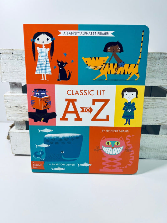 Children’s Alphabet Book Classic Lit A to Z-Classical Alphabet-Bshy Lit Book-Preschool Speech Therapy Book-Alphabet Book-Unique Alphabet