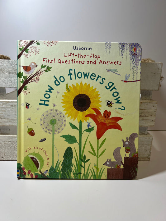 Livre pour enfants-Comment poussent les fleurs-Livre de questions-Livre pour l’orthophonie-Lift the Flap Book-Board Book