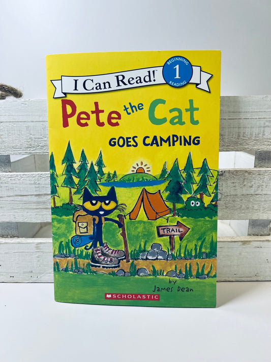 Pete the Cat Book-Librería para niños-Pete the Cat Goes Camping-Camp Book para niños-Libros de lectura de nivel-Libros de lectura temprana