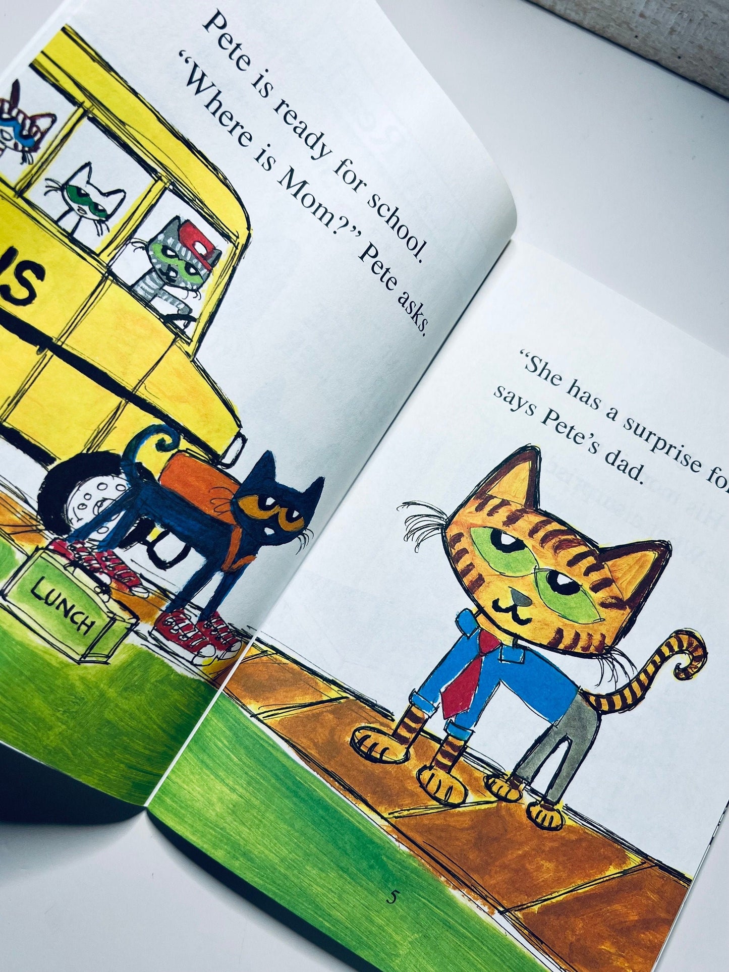 Pete el gato libro-Librería para niños-Pete el gato y la sorpresa Libros de lectura a nivel de maestro-Libros de lectura temprana