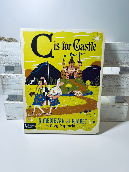 El libro del alfabeto-C es para el castillo, un alfabeto Medieval, libro BabyLit, libro de cuento de hadas, libro del alfabeto único, libro de sonidos iniciales
