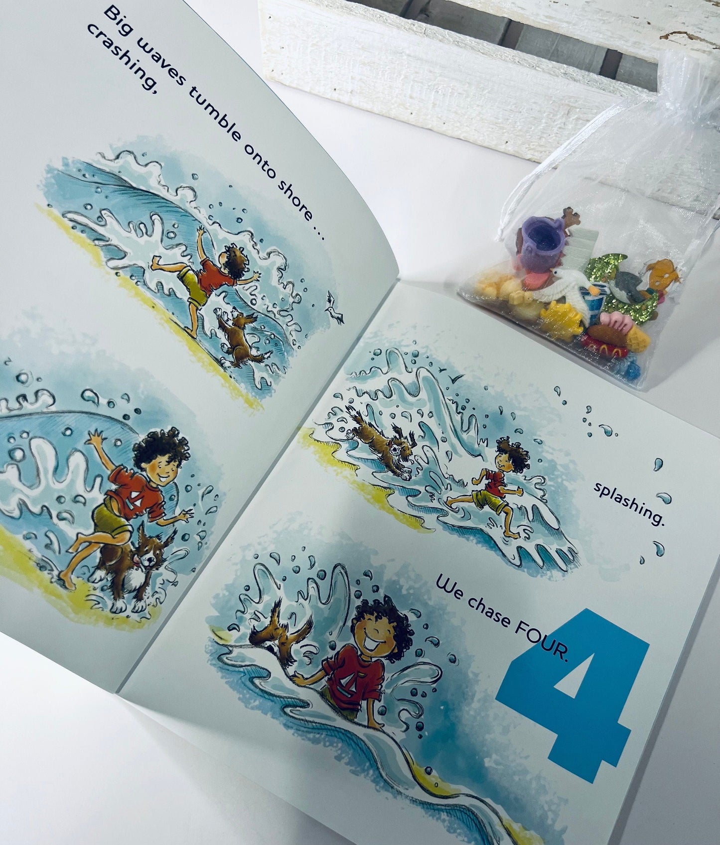 1 2 3 By the Sea Book for Counting Beach Theme Book Preschool Counting Book Story Objects for Beach Book