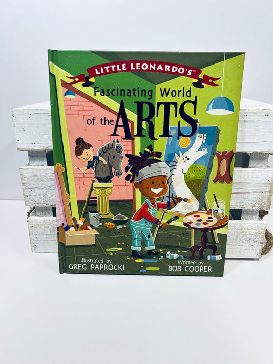 STEAM book for kids- Little Leonardo's Fascinating World of the Arts-Theme Book for Speech Language Therapy-Kids Art Book