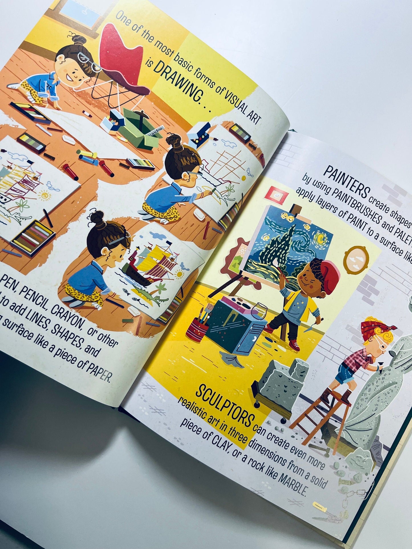 Livre STEAM pour les enfants- Le monde fascinant des arts de Little Leonardo-Livre thématique pour l’orthophonie-Livre d’art pour enfants