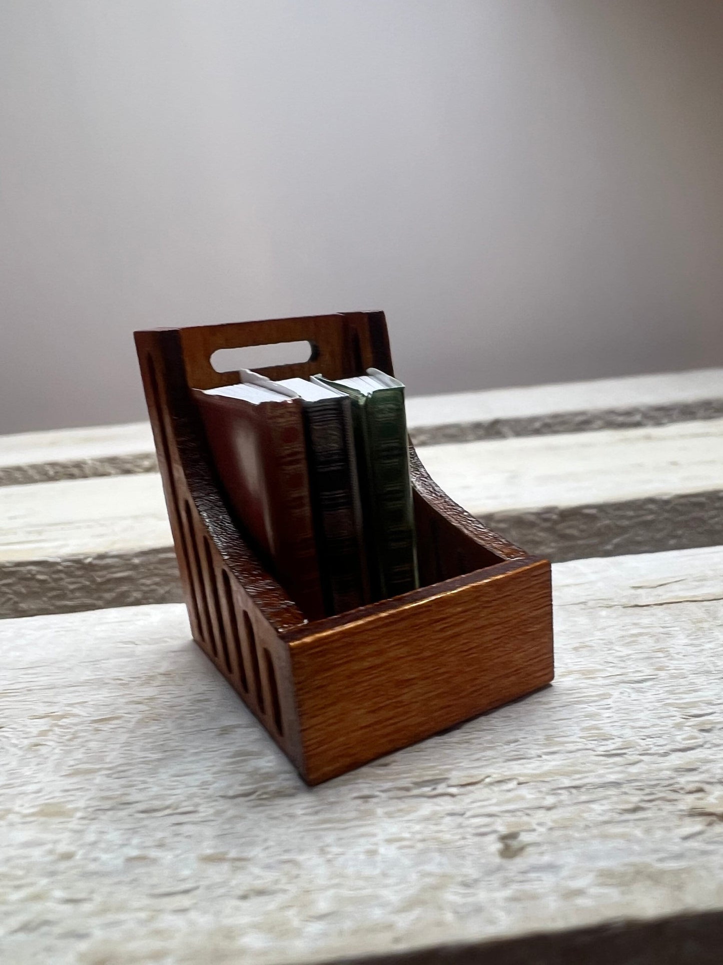 Dollhouse Bookcase-Miniature Book Shelf Storage